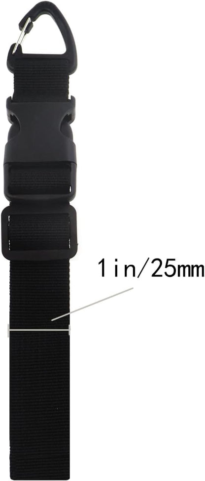 4PCS 17 Inch Heavy Duty Storage Tape Triangular Clip Black Extension Cable Bracket Strap Suitable for Packaging/Storing Christmas Light Tool Cord Hose