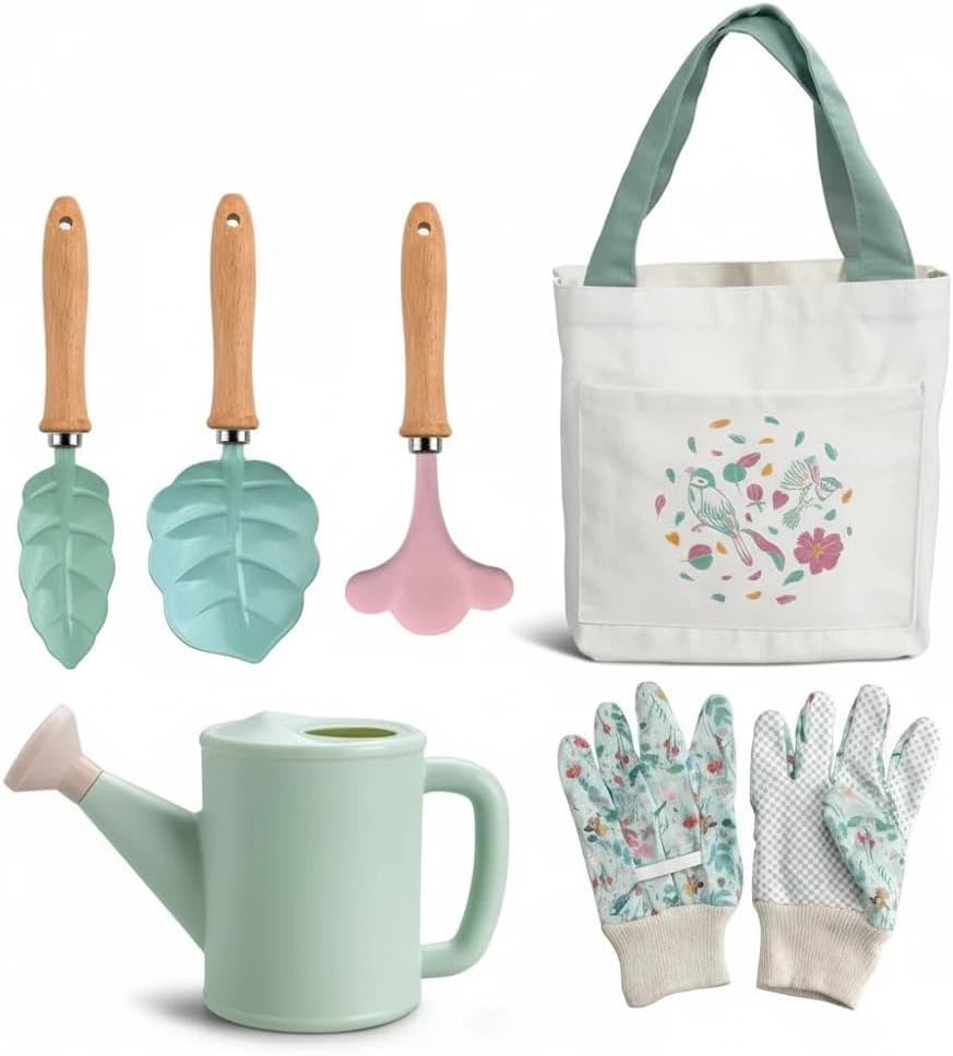Toddler Gardening Tools Set for Kids 2-5 Years, 4pcs Outdoor Sand & Beach Toys with Shovel Rake, Children’s Garden Kit, Educational Toys & Birthday Gifts for Boys Girls