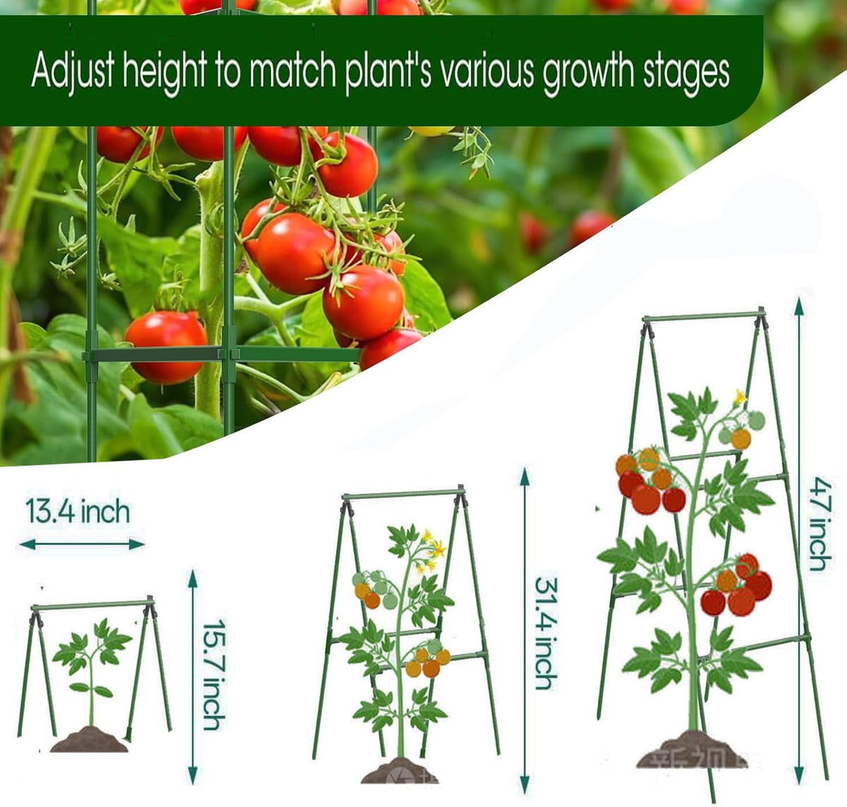 Small Size Garden Cucumber Trellis for Climbing Plants Outdoor, 47x16 inch A Frame Cucumber Trellis for Garden Raised Bed, Plant Support for Vegetable Vine Pea Bean, with Netting