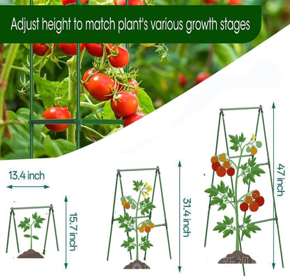 Small Size Garden Cucumber Trellis for Climbing Plants Outdoor, 47x16 inch A Frame Cucumber Trellis for Garden Raised Bed, Plant Support for Vegetable Vine Pea Bean, with Netting