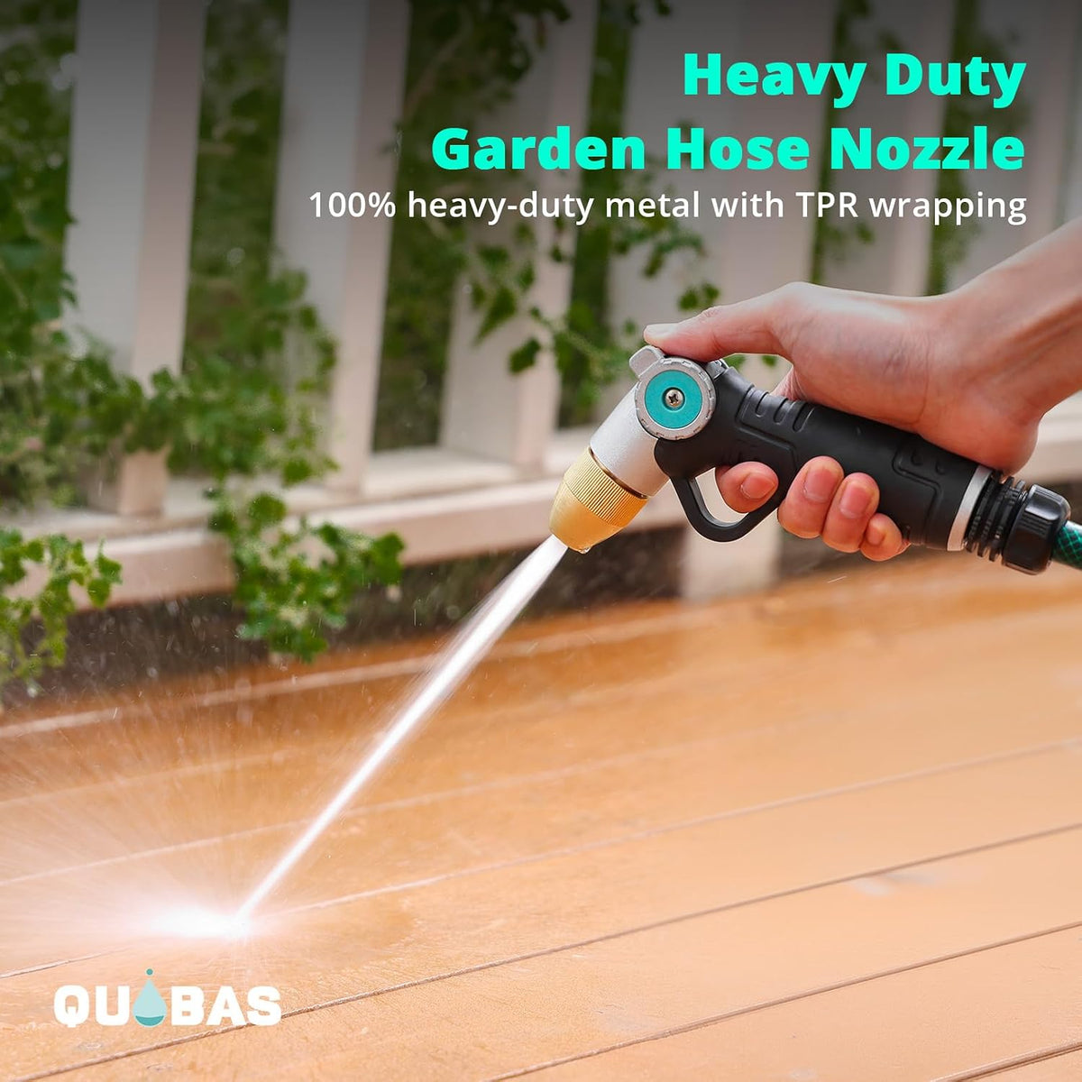 Garden Hose Nozzle Sprayer, Heavy Duty Metal Water Garden Nozzle