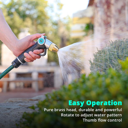 Garden Hose Nozzle Sprayer, Heavy Duty Metal Water Garden Nozzle
