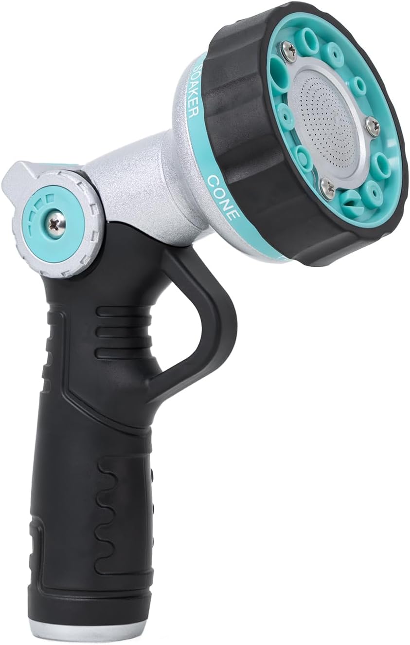 Garden Hose Nozzle Sprayer, Heavy Duty Metal Water Garden Nozzle