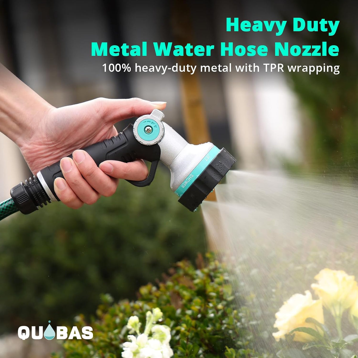 Garden Hose Nozzle Sprayer, Heavy Duty Metal Water Garden Nozzle
