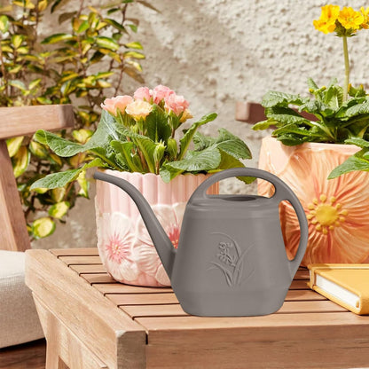 Plastic Watering Can - for Indoor and Outdoor Home Garden Plants - with Long Spout - Blue - 1/2 Gallon