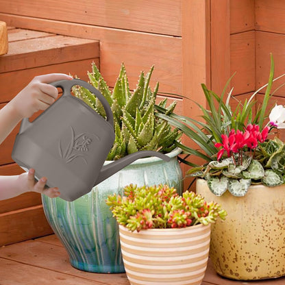 Plastic Watering Can - for Indoor and Outdoor Home Garden Plants - with Long Spout - Blue - 1/2 Gallon