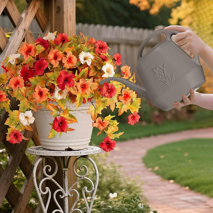 Plastic Watering Can - for Indoor and Outdoor Home Garden Plants - with Long Spout - Blue - 1/2 Gallon