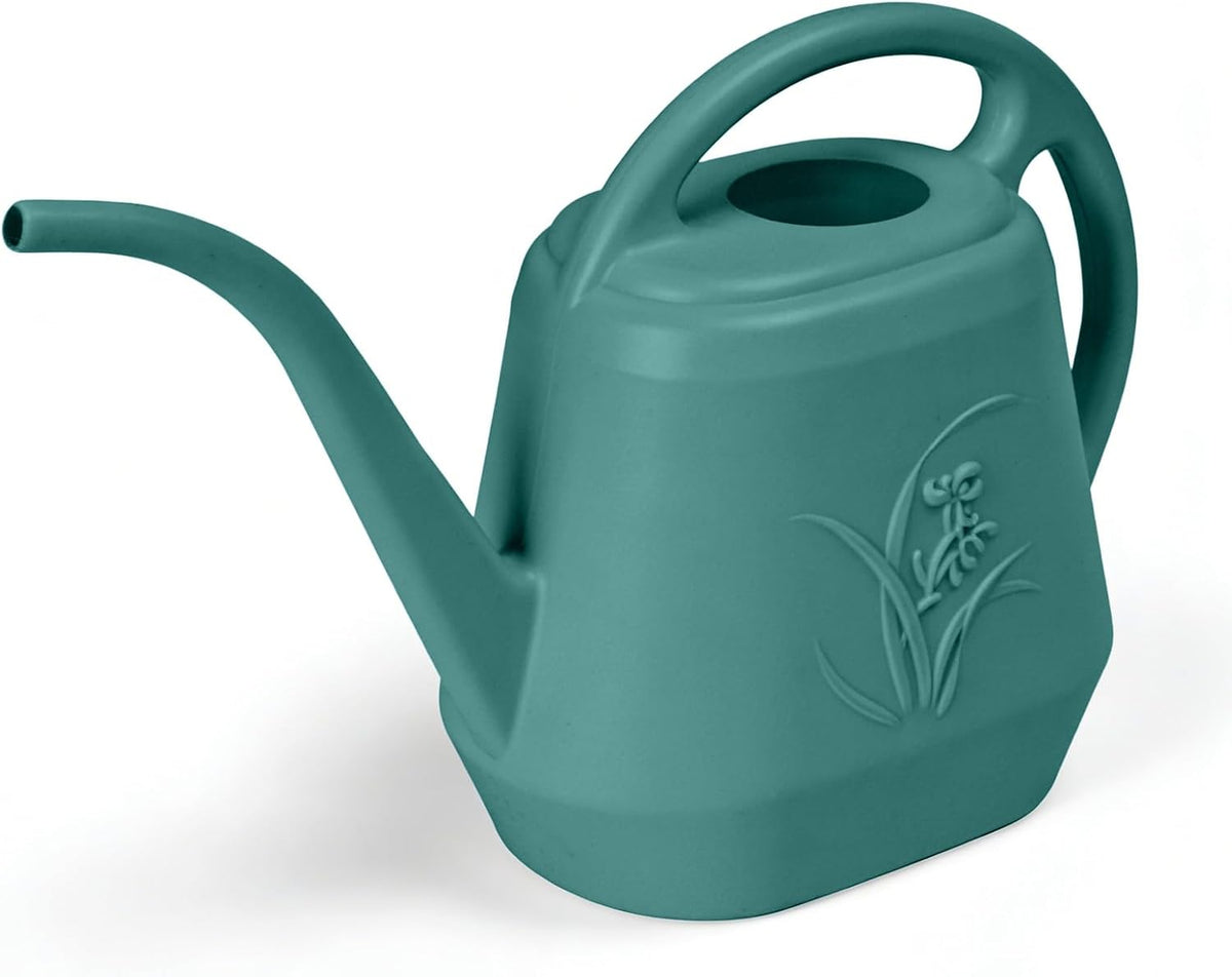 Plastic Watering Can - for Indoor and Outdoor Home Garden Plants - with Long Spout - Blue - 1/2 Gallon