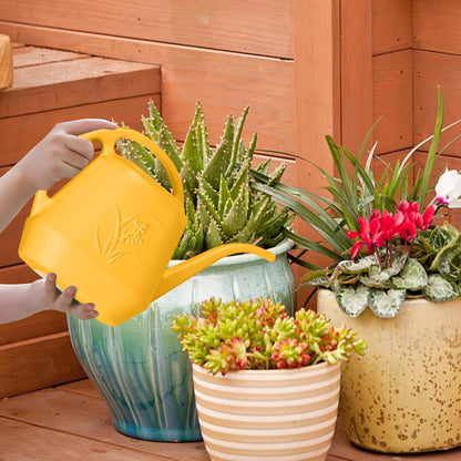 Plastic Watering Can - for Indoor and Outdoor Home Garden Plants - with Long Spout - Blue - 1/2 Gallon