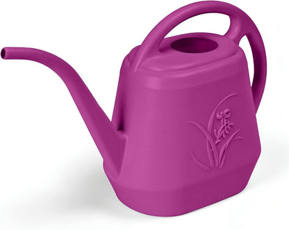 Plastic Watering Can - for Indoor and Outdoor Home Garden Plants - with Long Spout - Blue - 1/2 Gallon