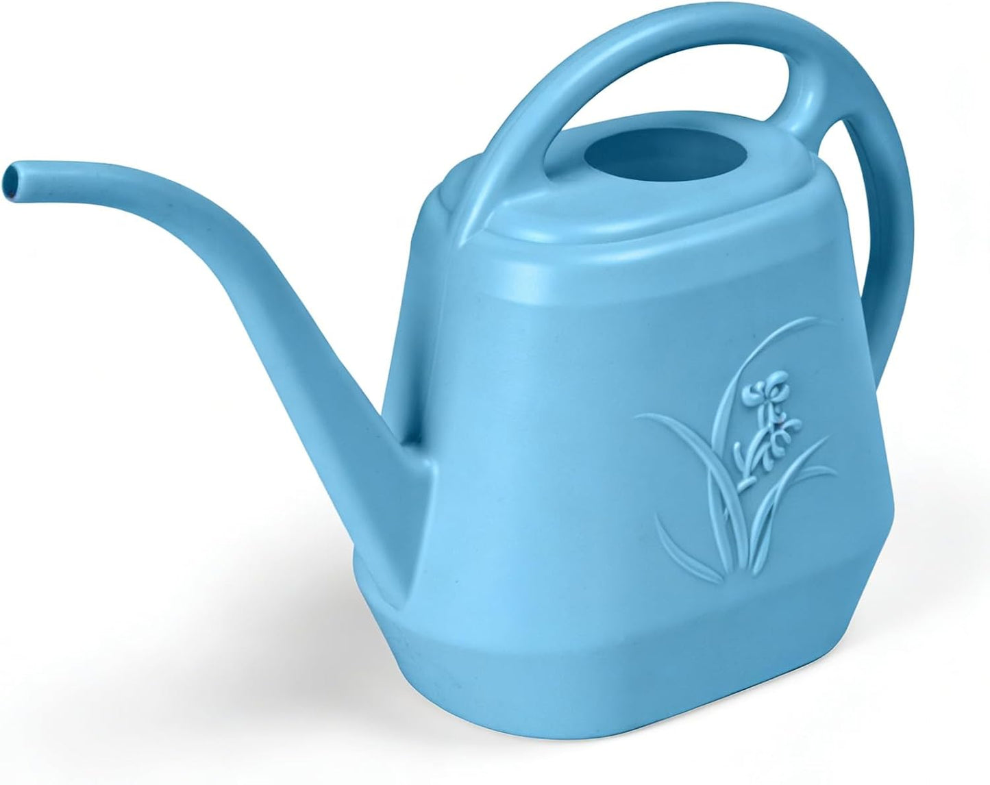 Plastic Watering Can - for Indoor and Outdoor Home Garden Plants - with Long Spout - Blue - 1/2 Gallon