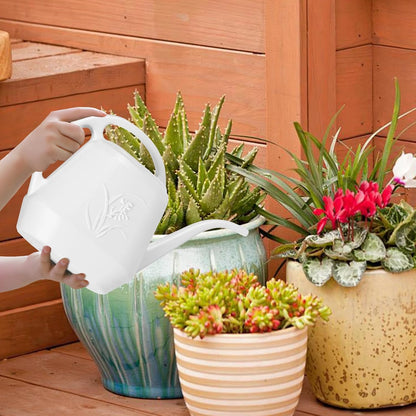 Plastic Watering Can - for Indoor and Outdoor Home Garden Plants - with Long Spout - Blue - 1/2 Gallon