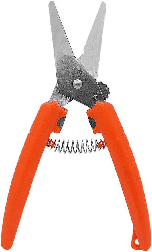 Z109 Stainless Floral Bunch Cutter Shears, Serrated Blade, 7.5-Inch , Orange