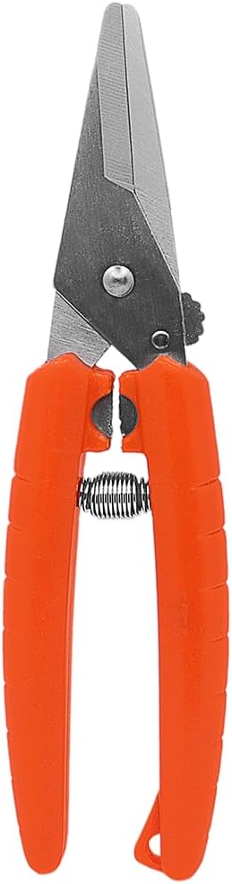 Z109 Stainless Floral Bunch Cutter Shears, Serrated Blade, 7.5-Inch , Orange