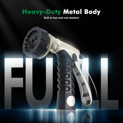 Garden Hose Nozzle Heavy Duty, Fireman Style Water Hose Nozzle