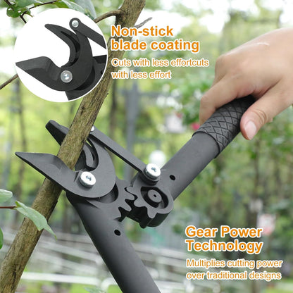 3 Piece Garden Tool Set, Lopper, 360° Grass Shears & Retractable Saw