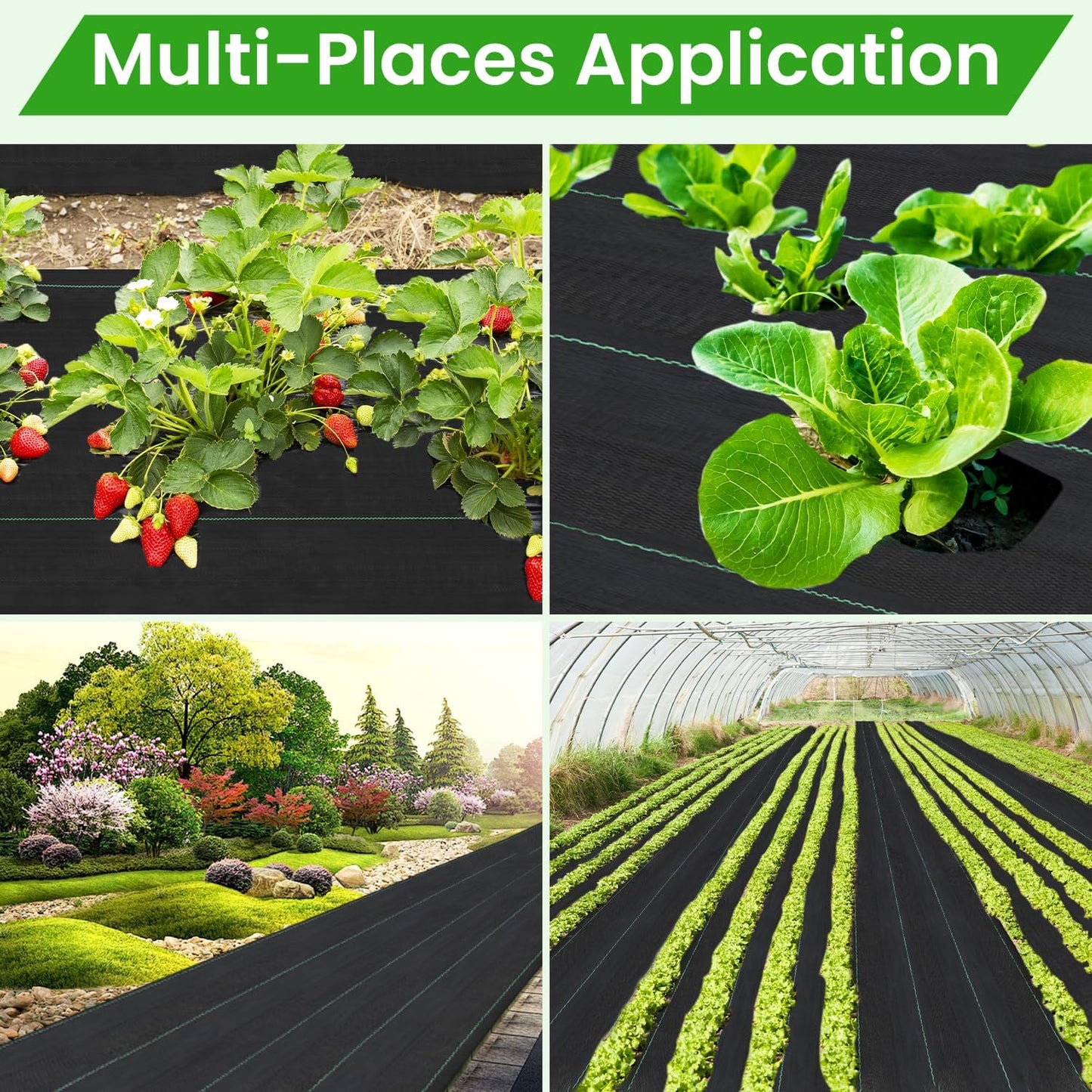 Weed Barrier Fabric, 4 x 300 ft, 3.2 oz Landscape Fabric