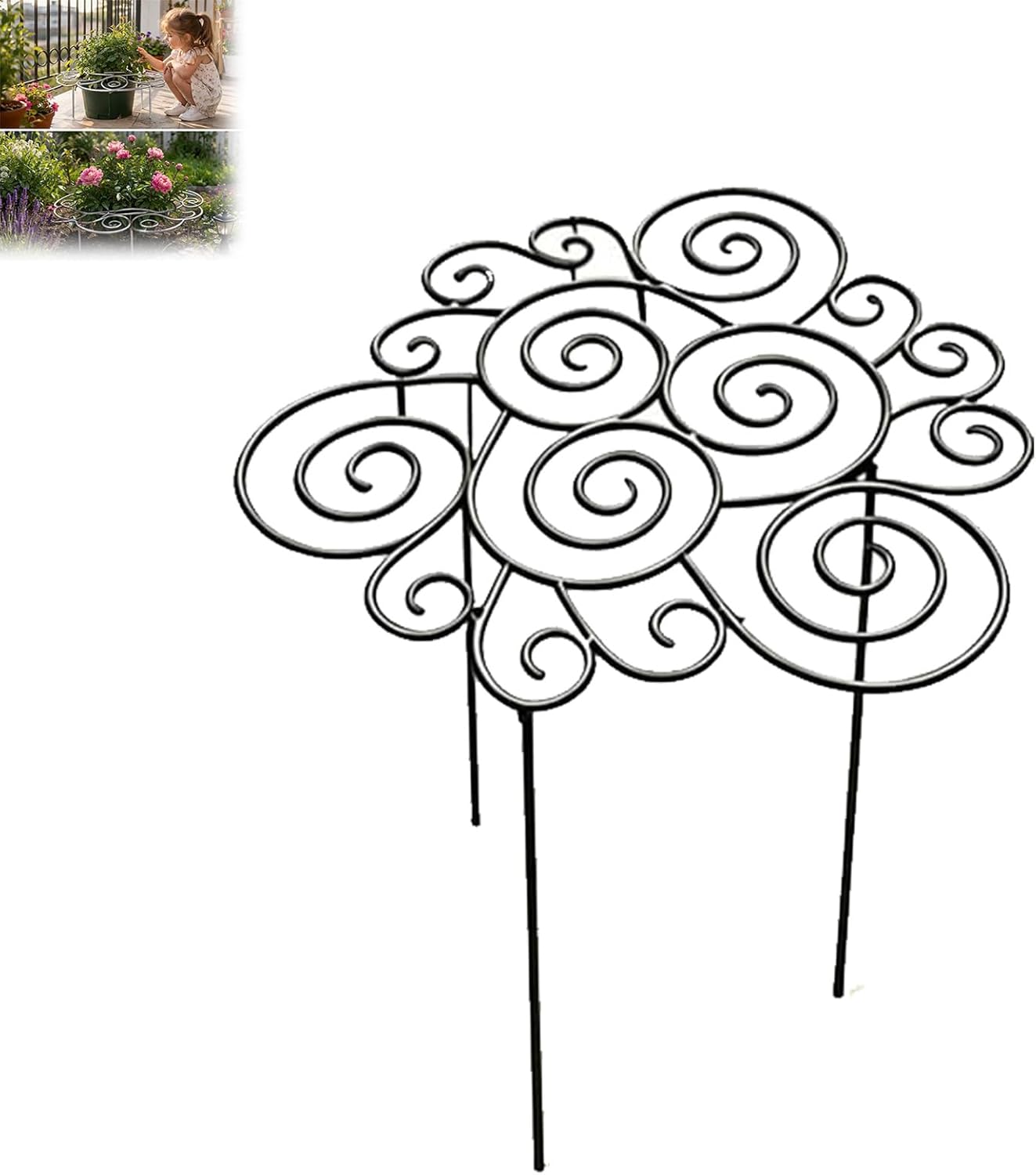 Peony Cages and Supports, Metal Plant Support Ring for Garden, Peony Support, for Upright Growth and Protection (L)