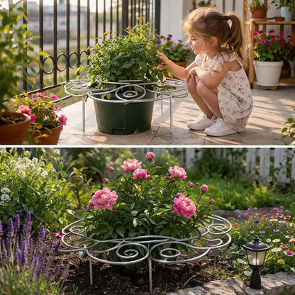 Peony Cages and Supports, Metal Plant Support Ring for Garden, Peony Support, for Upright Growth and Protection (L)