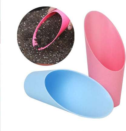 5PCS Bonsai Soil Scoops, Plastic,Potting Scoopers, Bucket Shovel, 5-Color
