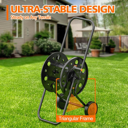 Garden Hose Reel Cart, Holds 75-150 Ft of Hose Storage Holder