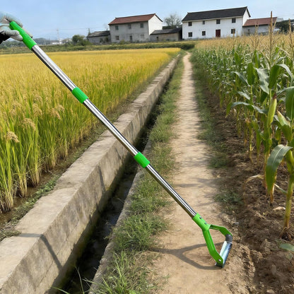 Zopsc Garden Stirrup Hoe Lightweight Carbon Steel Hand Tool for Efficient Soil Cultivation (Green)