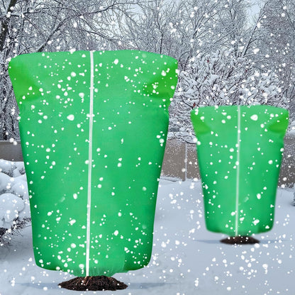 8 Pcs Plant Covers Frost Protection Bag Winter Reusable Plants Jacket with Drawstring Shrub Protection Wraps Bags Frost Blanket for Winter Outdoor Garden Plants (Beige, 47 x 31.5 Inch)