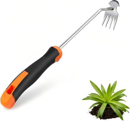 Weed Puller Tool, Portable Rubber-Handled Garden Tools, Four-Tined Weeding Tool, Uprooting Weeding Tools, Crevice Weeder, Yard Weed Tools and Weed Removal Tool (style1)