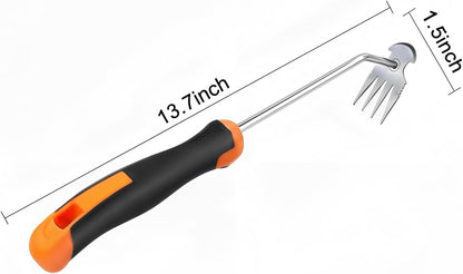 Weed Puller Tool, Portable Rubber-Handled Garden Tools, Four-Tined Weeding Tool, Uprooting Weeding Tools, Crevice Weeder, Yard Weed Tools and Weed Removal Tool (style1)