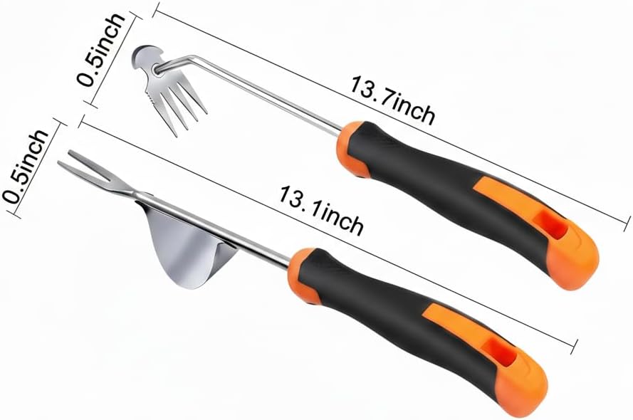 Weed Puller Tool, Portable Rubber-Handled Garden Tools, Four-Tined Weeding Tool, Uprooting Weeding Tools, Crevice Weeder, Yard Weed Tools and Weed Removal Tool (style1)