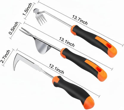 Weed Puller Tool, Portable Rubber-Handled Garden Tools, Four-Tined Weeding Tool, Uprooting Weeding Tools, Crevice Weeder, Yard Weed Tools and Weed Removal Tool (style1)