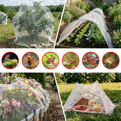 Ultra Fine 10'x33' Garden Netting,Pest Barrier & Bird Netting, Plant Mesh Net Row Cover for Garden,Greenhouse,Patio,Raised Beds, Protecting Vegetables, Flowers, Trees
