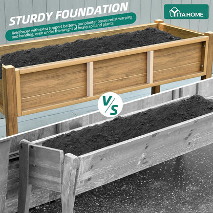 43.3x17.7x61 in Planter Trellis Box with Wheels & Drain Plug, Outdoor Resin Raised Garden Bed for Climbing Plants, Large Weather-Resistant Design, Black