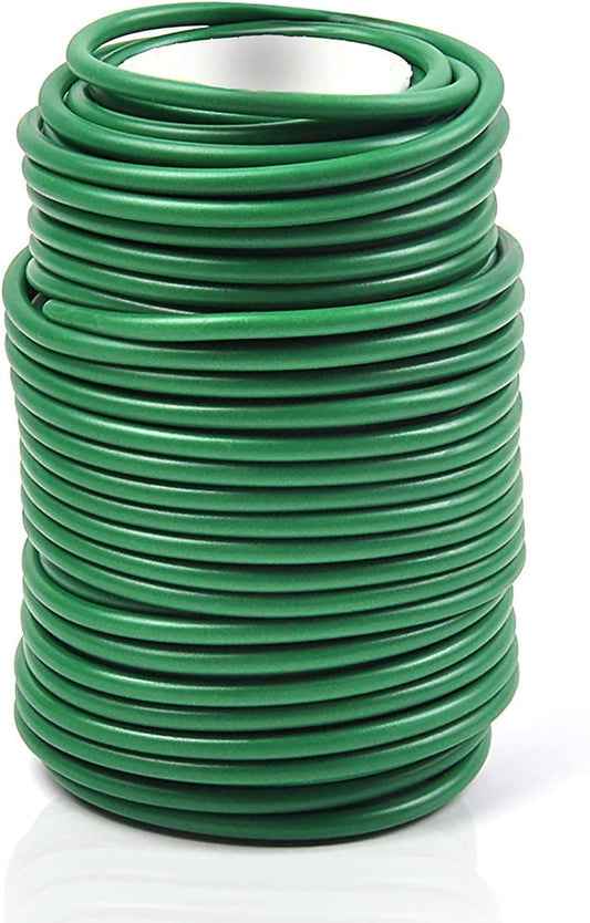 Soft Plant Ties for Support - 65.6' Reusable Waterproof Plant Wire, 3.5mm Garden Twist, for Indoor & Outdoor Plants and Home Organizing（1pc/Green）