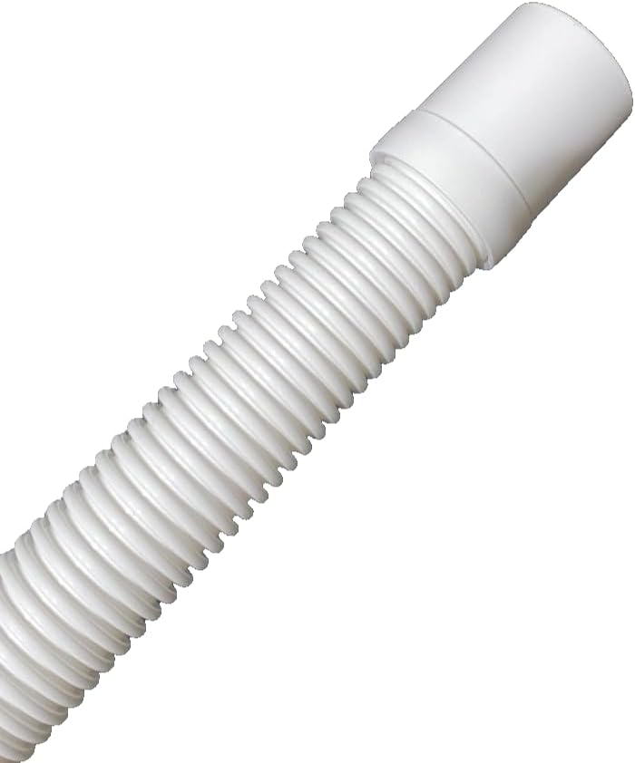 48" Pool Style White Leader Hose Replacement for Hayward, Kreepy, AquaBug and Most Automatic Suction Pool Cleaners, 48” x 1-1/2”