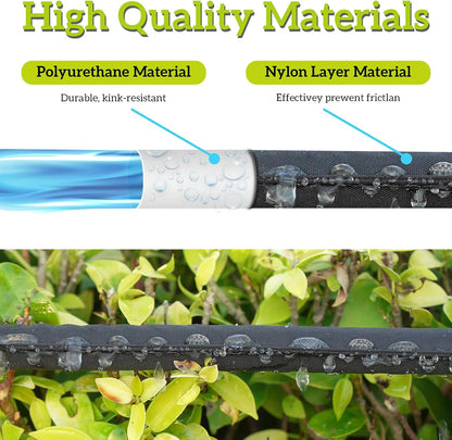 Garden Flat Soaker Hose 1/2" x 15 ft for Garden Beds Drip Irriagtion Hoses Heavy Duty Save Water 80%