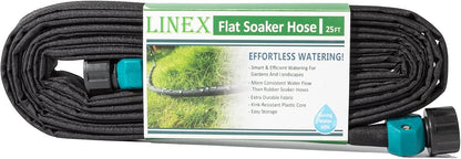 Garden Flat Soaker Hose 1/2" x 15 ft for Garden Beds Drip Irriagtion Hoses Heavy Duty Save Water 80%