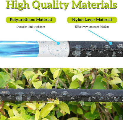 Garden Flat Soaker Hose 1/2" x 15 ft for Garden Beds Drip Irriagtion Hoses Heavy Duty Save Water 80%