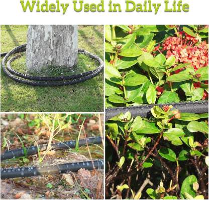 Garden Flat Soaker Hose 1/2" x 15 ft for Garden Beds Drip Irriagtion Hoses Heavy Duty Save Water 80%