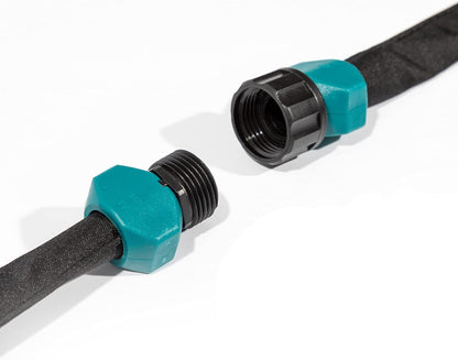 Garden Flat Soaker Hose 1/2" x 15 ft for Garden Beds Drip Irriagtion Hoses Heavy Duty Save Water 80%