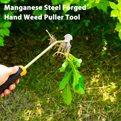 Garden Uprooting Weeding Tools - 3 Pack Hand Held Weeder Puller Tool Set, Rubber Handle, Weed Remover for Garden Farm Weeding