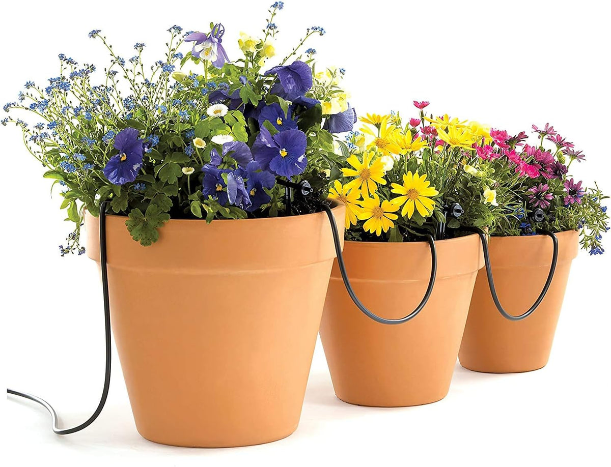 R560DP Drip Watering System, Automatic Drip Irrigation System with Timer for Containers and Hanging Baskets, Waters up to 20 Plants, Includes 20 Drippers, Black