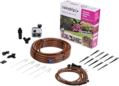R560DP Drip Watering System, Automatic Drip Irrigation System with Timer for Containers and Hanging Baskets, Waters up to 20 Plants, Includes 20 Drippers, Black