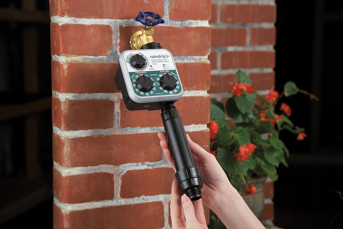 R560DP Drip Watering System, Automatic Drip Irrigation System with Timer for Containers and Hanging Baskets, Waters up to 20 Plants, Includes 20 Drippers, Black
