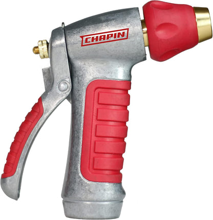 International 4610 Professional Heavy Duty 7-way Spray Nozzle With Ergonomic Rubber Grip, Black/Red
