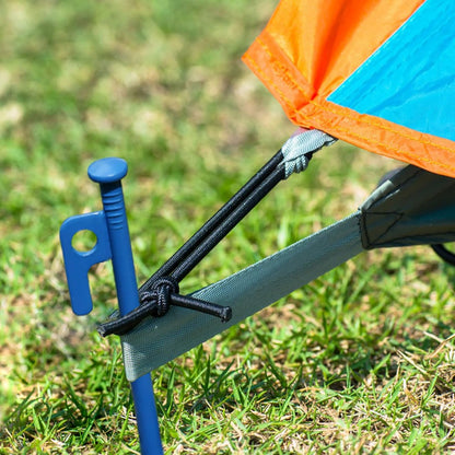 8 Pack Tent Stakes Heavy Duty 12 inch Steel Tent Pegs for Camping Unbreakable and Inflexible
