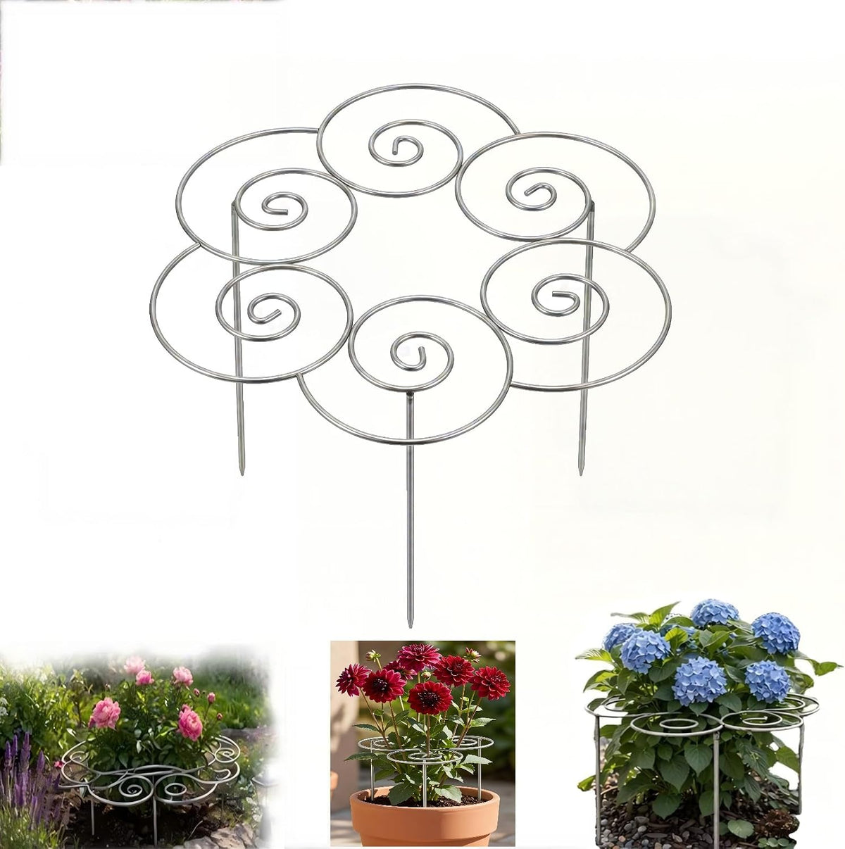 Peony Cages and Supports, Plant Support Garden Stakes, Peony Plant Support
