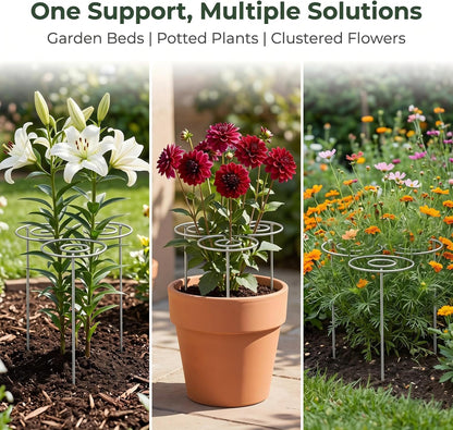 Peony Cages and Supports, Plant Support Garden Stakes, Peony Plant Support
