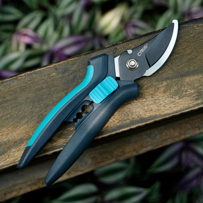 8 Inch Labor Saving Bypass Pruners 2 Adjustable Jaw Openings Garden Shears