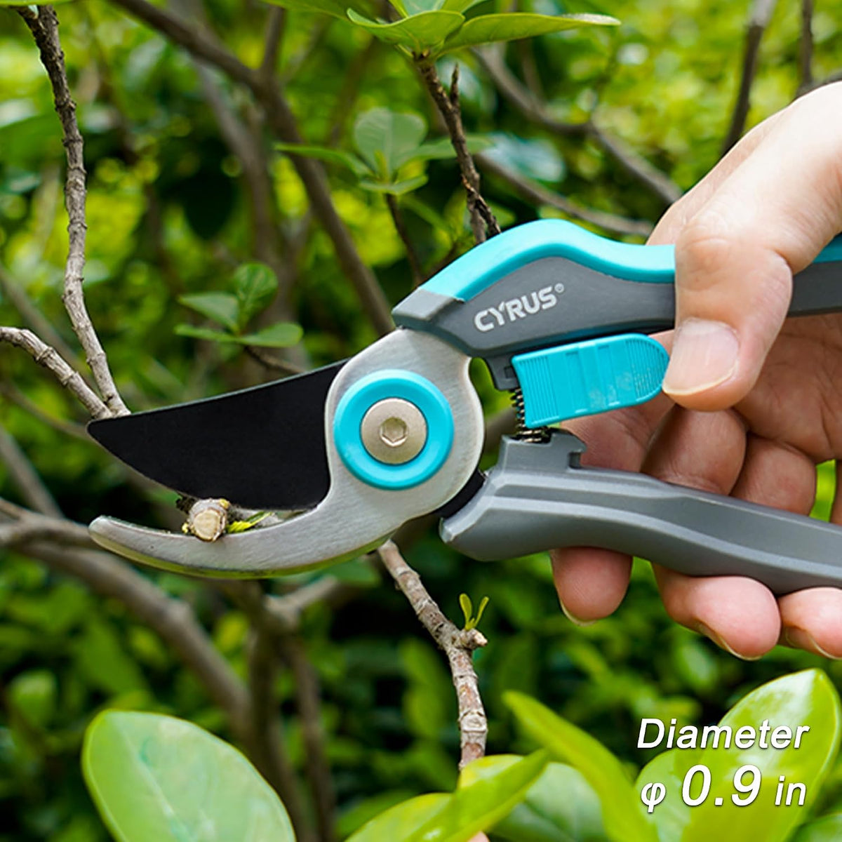 8 Inch Labor Saving Bypass Pruners 2 Adjustable Jaw Openings Garden Shears